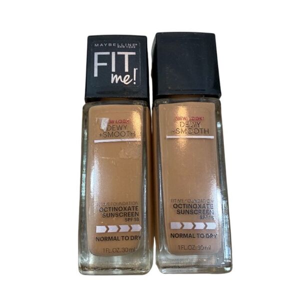 Brand New Lot Of Two Maybelline Fit Me Dewy + Smooth Foundations Shade 130 - Picture 1 of 5